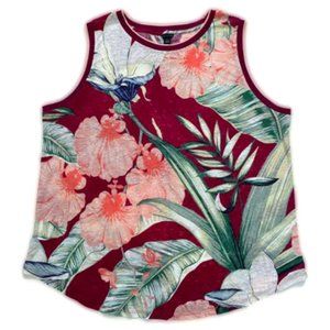 Ann Taylor Linen Knit Tropical Top NEW